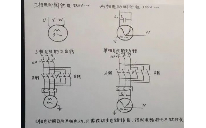 三相电动爱体育（中国）改两相电动爱体育（中国）接线方法知识